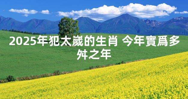 2025年犯太嵗的生肖 今年實爲多舛之年